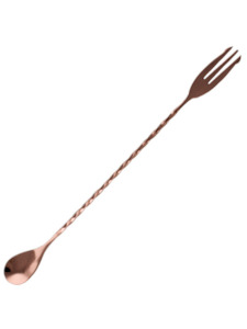 Barware: Trident Bar Spoon 30cm Copper