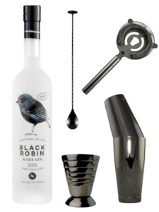 Black Robin Barware Set Black