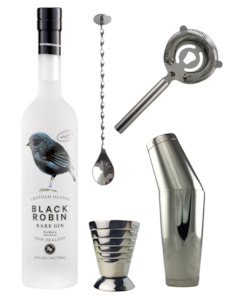 Black Robin Barware Set