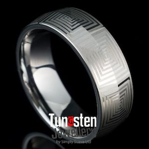 Products: Two sided Tungsten ring AZTEC by Simply Suave