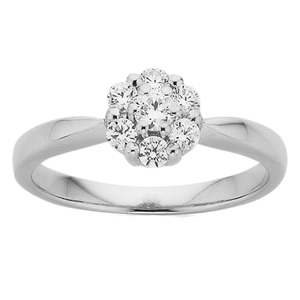Products: Cluster of Diamonds Floral Ring