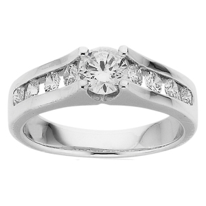 Products: Solitaire Diamonds with Side Channel Stones