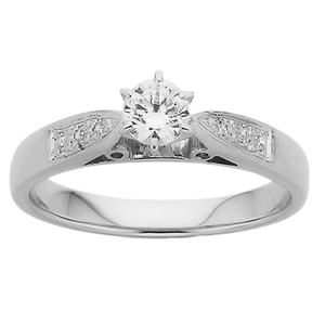 Products: Diamond Solitaire Engagement Ring and Tapered Channel of Diamonds