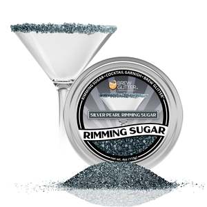 Rimming Sugar: Silver Pearl Cocktail Rimming Sugar