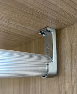 Wardrobe SILVER Hanging Bars 1200mm - Top mounting (packs of 5 or 10)