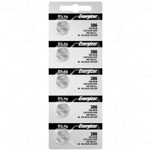 Energizer 386/301TZ-BP5 Silver Oxide Battery 5Pk SIMPOWER