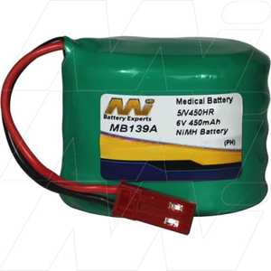 Baxter Health Drager Battery 6V 450mAh NIMH MB139A SIMPOWER