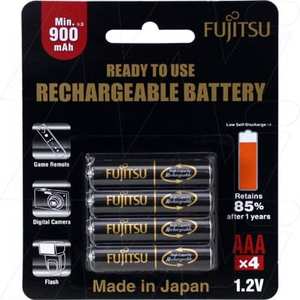 Products: Fujitsu HR-4UTHC (4B) AAA NiMH Battery 4 Pack SIMPOWER