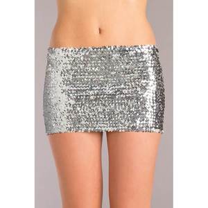 Products: SEQUIN SKIRT - SILVER - Sinderellas