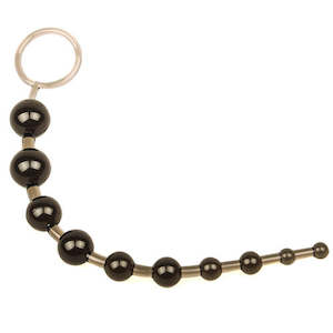 Sassy 10 Bead Flexible Anal Beads | Black