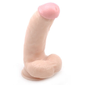 Sinful Curve 6.9" Flesh Suction Dildo with Balls