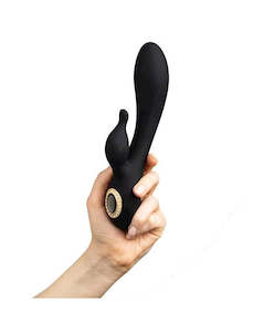 Hers: Share Satisfaction Adia Luxury Gemmed Rabbit Vibrator | Black