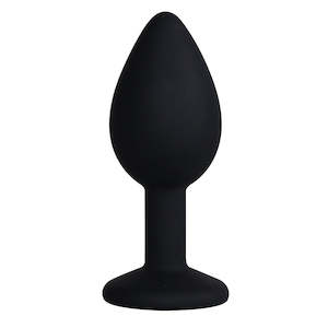 Silicone Butt Plug | Black | Small