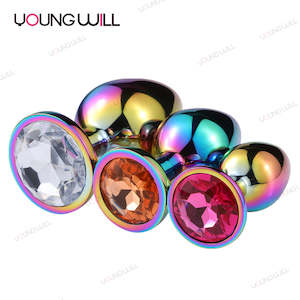 Anal Toys: Multi Colour Butt Plug | Medium