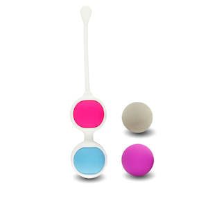 Better Sex Lube Pills: 4 pcs Exchangeable Silicone Kegal Ball Kit