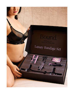 Bound Luxury Collar And Leash Bondage Set
