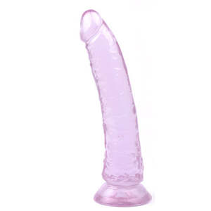 Sinful 8.5" Pink Fantasy Suction Cup Dildo | Clear Purple