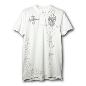 Tees: Knights Sword White Polo