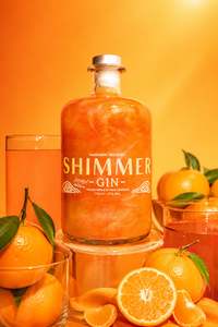 Shimmer Gin: LIMITED EDITION - Orange Shimmer Gin - Mandarin & Red Bush 37% ABV - 700ml