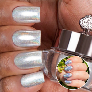 Best Selling Colours: Platinum - Holographic Nail Powder