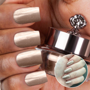 Nail Powders: Silver Bubble - Metallic Nail Powder