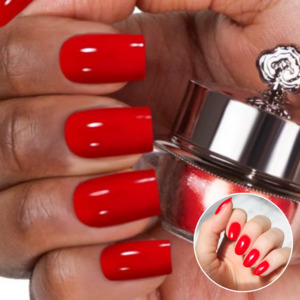 Nail Powders: Luminous Red - Matte Neon Nail Powder