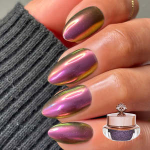 Nail Powders: Dark Purple Prism - Holographic Nail Powder