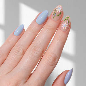 Press On Nails: Bluebell Prism - Almond Sustainable Nails