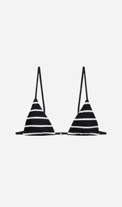 Anine Bing | Bellamy Bikini Top - Black & White Stripe