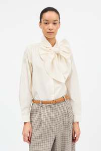Summer Whites: Skall Studio | Lady Bow Shirt - Ivory