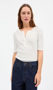 Summer Whites: Skall Studio | Liv Henley Tee - Optic White