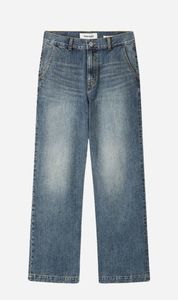 Sale Jeans: Tonywack | Straight Leg Denim Jeans - Washed Blue