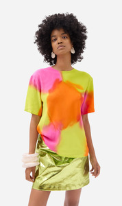 Gary Bigeni | Gino Bias Cut T.Shirt - Hand Painted Neon