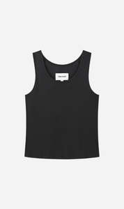 Sale Tops: Tonywack | Garment Dyed Cotton Sleeveless - Faded Black