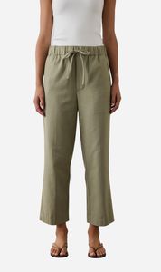Laing: Laing | Cropped Wide Leg Pant - Washed Olive