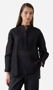 Laing: Laing | Relaxed Bib Front Shirt - Black
