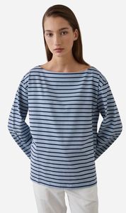 Laing | Striped Long Sleeve T.Shirt - Navy/Cadet Blue