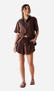 Dear Dylan: Dear Dylan | Resort Silk Short - Rum