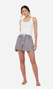 Dear Dylan | Riviera Stripe Boxer Short - Azul/Crème/Umber