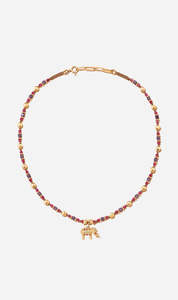 The Gift Guide: Tityaravy | Gaja Necklace - Amethyst Ruby Beige