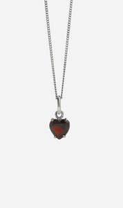 The Gift Guide: Meadowlark | Heart Jewel Necklace - Silver Thai Garnet