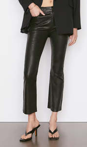 Frame Sale: Frame Denim | Le Crop Mini Boot Leather - Washed Black