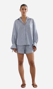 Caitlin Crisp: Caitlin Crisp | Juno Shorts - Blue Stripe