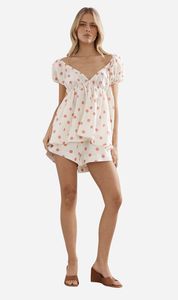 Caitlin Crisp: Caitlin Crisp | Juno Short - Pink Spot Linen