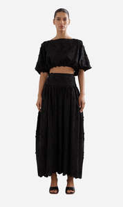 Caitlin Crisp: Caitlin Crisp | Capri Skirt - Black Broderie