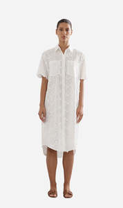 Caitlin Crisp | Mackenzie Shirt Dress - White Broderie