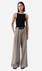 St Agni | Pleat Loop Pant - Mousse
