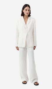 St Agni: St Agni | 90s Linen Blazer - Off White