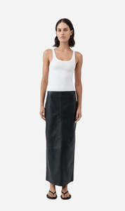 St Agni: St Agni | Soft Jersey Slim Scoop Tank - White