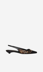 Anine Bing Footwear: Anine Bing | Zoey Sling Back Heels - Leopard